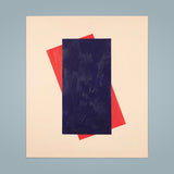 Blue and Red Geometric Painting — main view