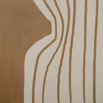 Terracotta Wavy Line Abstract Painting — detail 1