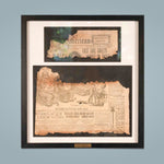 Framed Antique Brooklyn Newspaper Fragments — main view