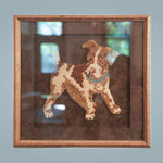 Framed Punch-Needle Terrier Artwork — main view