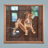 Framed Punch-Needle Terrier Artwork — main view