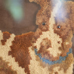 Framed Punch-Needle Terrier Artwork — detail 1