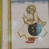 Indian Miniature Painting, Nobleman Portrait — detail 2
