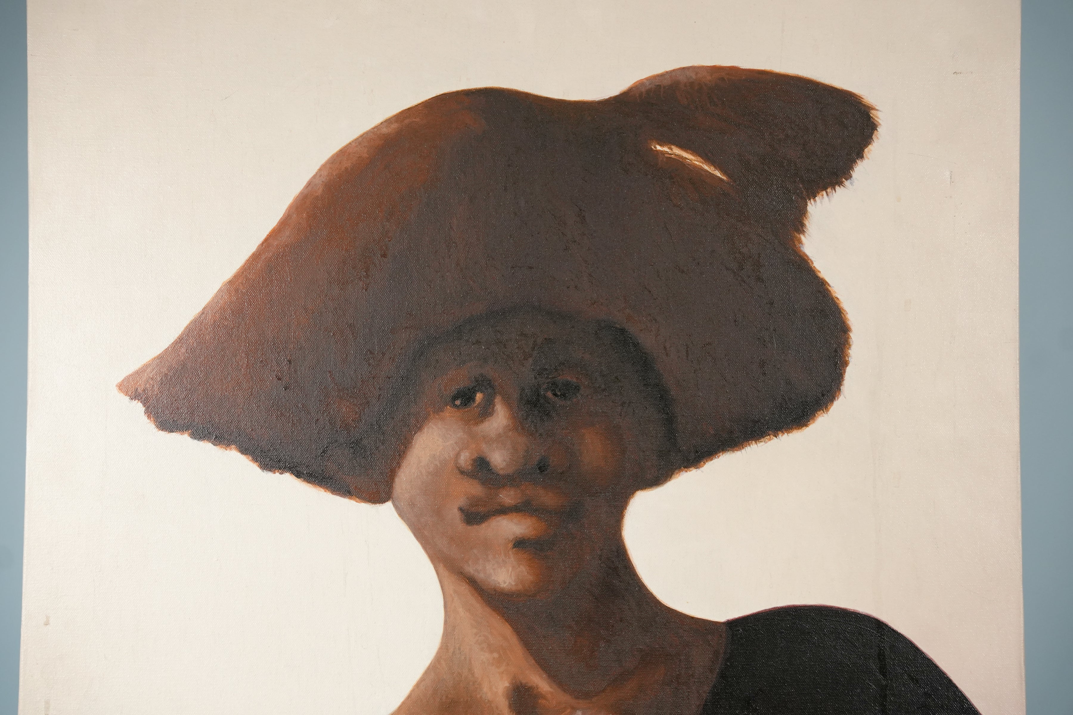 Portrait of a Man in a Wide-Brim Hat — detail 1