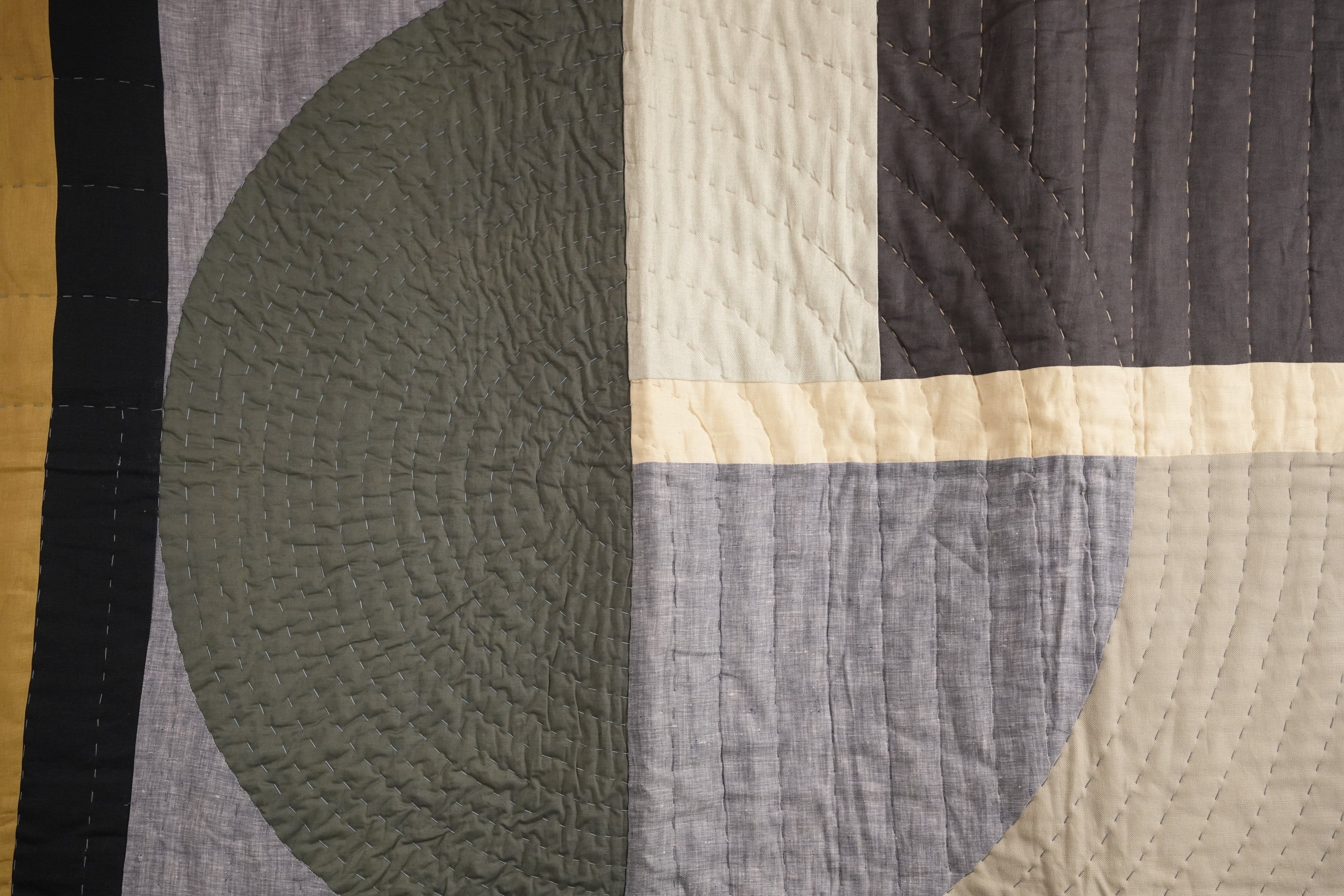 Geometric Patchwork Quilt — detail 1