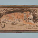 Resting Tiger Pastel Drawing — main view