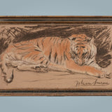Resting Tiger Pastel Drawing — main view