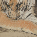 Resting Tiger Pastel Drawing — detail 2